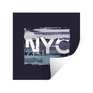 Wandaufkleber - New York - NYC - Blau - 30x30 cm - Repositionierbar