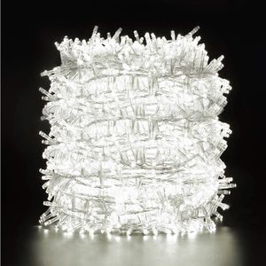 100M 2000LEDs, 8 trybów świecenia, wodoodporne lampki choinkowe LED IP44, oświetlenie ogrodowe, oświetlenie dekoracji wnętrz, oświetlenie imprezowe, białe