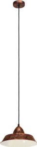 AUCKLAND Hängeleuchte Hängelampe Pendellampe Pendelleuchte - H110 x Ø26 cm - kupferfarben-antik - 1X60W exkl. - IP20