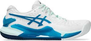 Asics Tennisschuh Gel Resolution 9 Clay Damen Weiß Blau