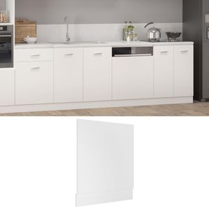 vidaXL Panel do zmywarki biały 59,5x3x67 cm płyta wiórowa