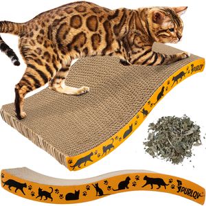 Kratzpappe mit Katzenminze Ergonomisch Widerstandsfähig Recycelbar Lounge-Bett für Katzen Tolles Design 22037