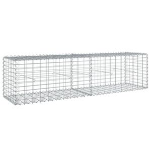 vidaXL Gabion z pokrywą 200x50x50 cm Ocynkowane żelazo