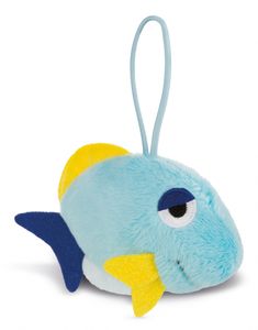 Nici 44494 Schlüsselanhänger mit Loop blauer Fisch 10cm Plüsch Kuscheltier