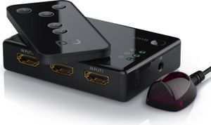 Primewire 3-portový UHD HDMI prepínač vrátane diaľkového ovládania 3x HDMI vstupy / 3D / CEC / ARC