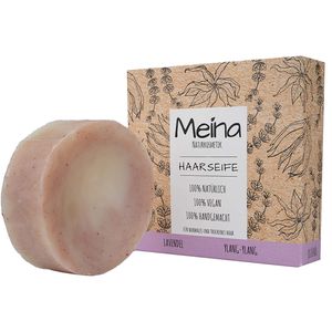 Meina - Haarseife Naturkosmetik für trockenes Haar - Bio Shampoo Bar mit Lavendel und Ylang-Ylang (1 x 80 g) palmölfrei, vegan festes Shampoo, Shampooseife  SB-1003