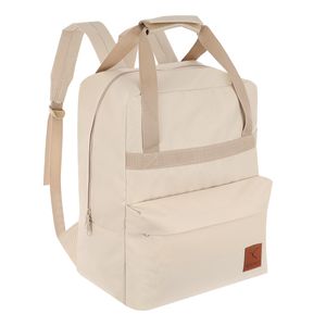 Granori 2-in-1 Damen Handgepäck Rucksack 40x30x20 cm – Trendige, leichte & geräumige Daypack Tasche für Urlaub & Alltag in beige