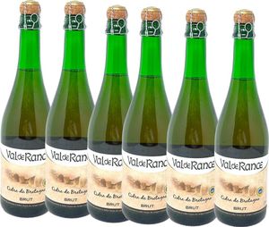 Val de Rance Cidre de Bretagne Brut 6 x 0,75L – Trockener Apfelwein aus Frankreich im Set