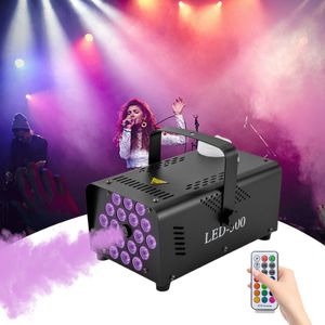13-Farben 500 Watt Nebelmaschine mit Fernbedienung 18 LED RGB Lichter Bühneneffekt Rauchmaschine für DJ Disco Weihnachten Party