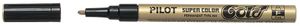 PILOT Permanent Marker SUPER COLOR extra feine Spitze gold 0,5 mm Strichstärke