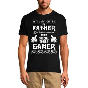 Herren Grafik T-Shirt Jeder Mann kann Vater sein - Dad Gamer – Any Man Can Be Father - Dad Gamer – Öko-Verantwortlich Vintage Jahrgang Kurzarm Lustige