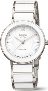 Boccia Damenarmbanduhr 3331-04 Keramik, Titan, weiß, silberfarben Boccia Damenarmbanduhr 3331-04 Keramik, Titan, weiß, silberfarben