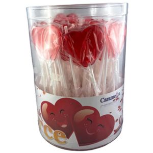 Lollipops Herz 60 Stück Lutscher Lollies Dauerlutscher am Stiel