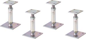 Alberts Pfostenträger 4er Set Pfostenanker höhenverstellbar 150 - 190 mm feuerverzinkt