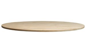 WOOOD Tablo Tischplatte Rund Ø120cm - Unbehandeltem Eichenholz - Ø120x5.5cm