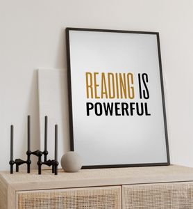 Poster Lesen, groesse_poster:40x50 cm, groesse_rahmen:weiß 40x50 cm