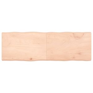 [Home] Tischplatte 180x60x6 cm Massivholz Eiche Unbehandelt Baumkante , Neue Mode 2024 im häuslichen Leben