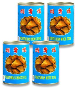 4er-Pack Wu Chung Mock Ente, vegetarisch VEGETARIAN MOCK DUCK aus Weizeneiweiß [ 4x 280g / 180g ATG ]