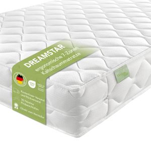 Ergonomische 7-Zonen Kaltschaummatratze | 90 x 200 cm | 16 cm | H2 & H3 | DREAMSTAR Ergo Flex Duo | Wendematratze Ergonomische 7-Zonen Kaltschaummatratze | 90 x 200 cm | 16 cm | H2 & H3 | DREAMSTAR Ergo Flex Duo | Wendematratze