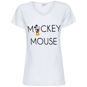 S|Micky Maus Disney Damen T-Shirt HS3696-white