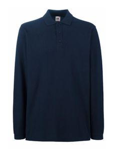 Herren Premium Long Sleeve Poloshirt - Farbe: Deep Navy - Größe: L