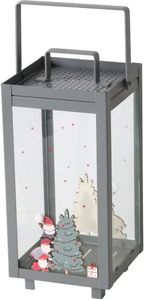Świąteczny lampion na świecę MONTI, 23 cm