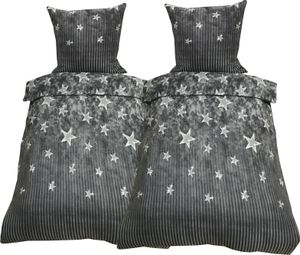 Bettwäsche Bettbezug 220x240 cm, Kopfkissenbezug 80x80 cm 3 teilig Deckenbezug Set aus 100% Polyester Winter Fleece mit Reissverschluss - Buymax®