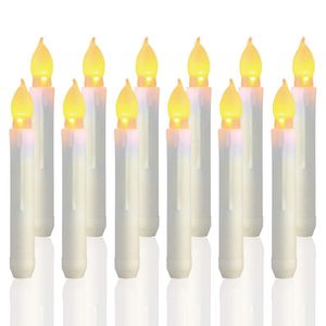 12er Set LED Stabkerzen, Flammenlose Tafelkerzen, batteriebetrieben Harry Potter Kerzen für Ostern, Party, Hochzeit, Kirche Dekorationen