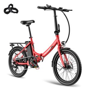 F20 Light 20 palcový E-bike 250W Citybike 36V/14.5Ah LCD Skládací a kompaktní elektrokolo-červený