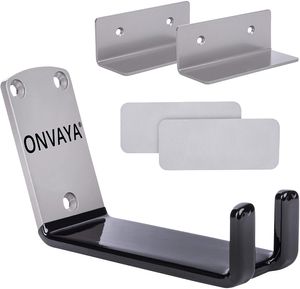 ONVAYA® Fahrrad Wandhalterung | Pedalaufhängung | Fahrrad Wandhalter für Pedale | für alle gängigen Fahrräder | sicherer Halt | inklusive Stützwinkel und Wandschutzpads