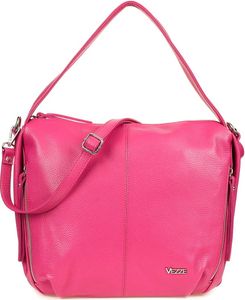 Conta Handtasche aus italienischem Glattleder, mehreren Fächern, abnehmbarem Schulterriemen, verstärktem Boden silbernen Beschlägen – Fuchsia Conta Handtasche aus italienischem Glattleder, mehreren Fächern, abnehmbarem Schulterriemen, verstärktem Boden silbernen Beschlägen – Fuchsia