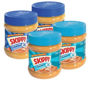 Skippy Erdnussbutter 2er Bundle Creamy Super Chunk 4x 340g ohne Palmöl