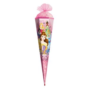 ROTH Schultüte groß Disney Princess 85 cm Glitter eckig Tüllverschluss ROT(H)-Spitze Zuckertüte Schulanfang