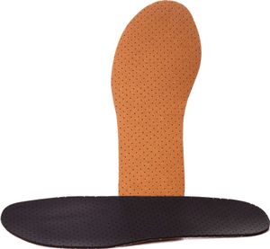 Sohlen24 Premium Leder Aktivkohle Schuheinlagen Perforierte Ledersohlen 35