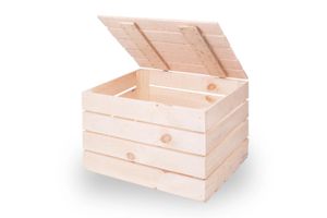 Neue Obstkisten Holzkisten Weinkisten Apfelkisten Holztruhe Natur 50x40x30cm