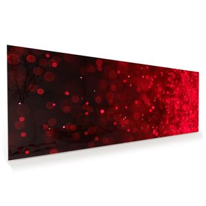 Glasbild Wandbild Rote Farben 100x40cm in XXL für Wohnzimmer, Schlafzimmer, Badezimmer, Flur