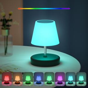 8-Farben-RGB-Dimmung, einziehbare Lampe,Tischlampe Kabellos, LED Nachtlicht,Tischleuchte, Dimmbar Touch 3000mAh Akku Tischleuchte，USB-Aufladung