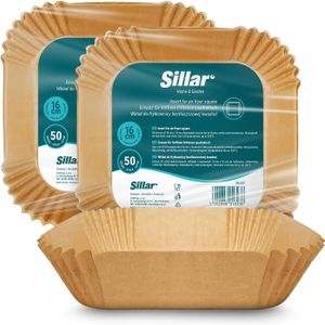 Papier do pieczenia Sillar do frytownicy na gorące powietrze Papier do pieczenia Airfryer Kwadrat 16x16cm 100 sztuk Odporna na olej nieprzywierająca powłoka Papier pergaminowy