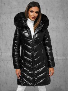 Ozonee Parka für Frauen Lamor schwarz XL