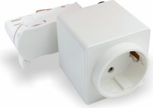 Steckdose für 3-Phasen Stromschiene, kompatibel mit allen gängigen 3-PH Schienen 220-240V 6A IP20 | Verkehrsweiss RAL 9016 Steckdose für 3-Phasen Stromschiene, kompatibel mit allen gängigen 3-PH Schienen 220-240V 6A IP20 | Verkehrsweiss RAL 9016