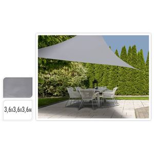 ProGarden Sonnensegel 3,6x3,6x3,6 m Grau Dreieckig