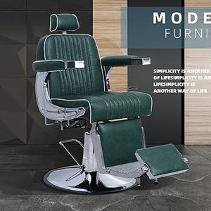 360Home Vintage Drehstuhl Stuhl Rückenlehne Design Coiffeurstuhl F Grün
