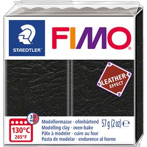 FIMO EFFECT LEATHER Modelliermasse schwarz 57 g