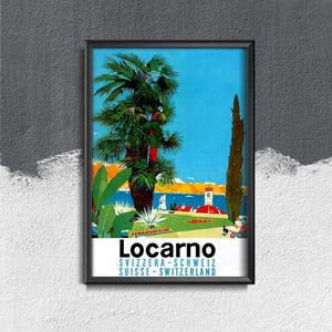 Poster - Canvas - Leinwand - 21 cm x 29,7 cm - Fotoposter - Leinwandkunst - Schweiz Locarno