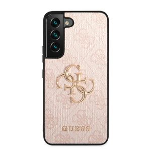 Guess GUHCS23S4GMGPI hard silikonové pouzdro Samsung Galaxy S23 5G pink 4G Big Metal Logo