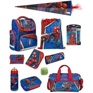 Spiderman Schulranzen Set 15tlg. Undercover Clou Ranzen 1. Klasse mit Sporttasche  und Schultüte 85cm