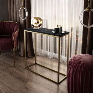 Konzolový stolek MODERN GRIGIA 80 cm Gold Matt / Black Grigria Pietra