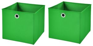 2 Stück Grün Faltbox 32 x 32 x 32 cm  Aufbewahrungsbox faltbar