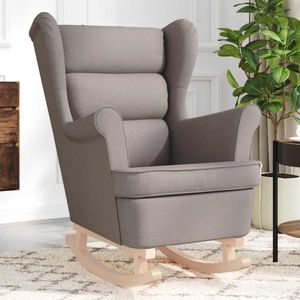 vidaXL Schaukelsessel Taupe 74x90x102 cm Stoff