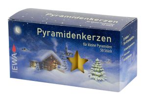 Pyramidenkerzen 50/500 gelb für kleine Pyramiden, 50 Stück,